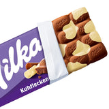 Milka Cow Spots – Cioccolato al latte alpino con cioccolato bianco con motivo a macchie di mucca – 24 x 90 g