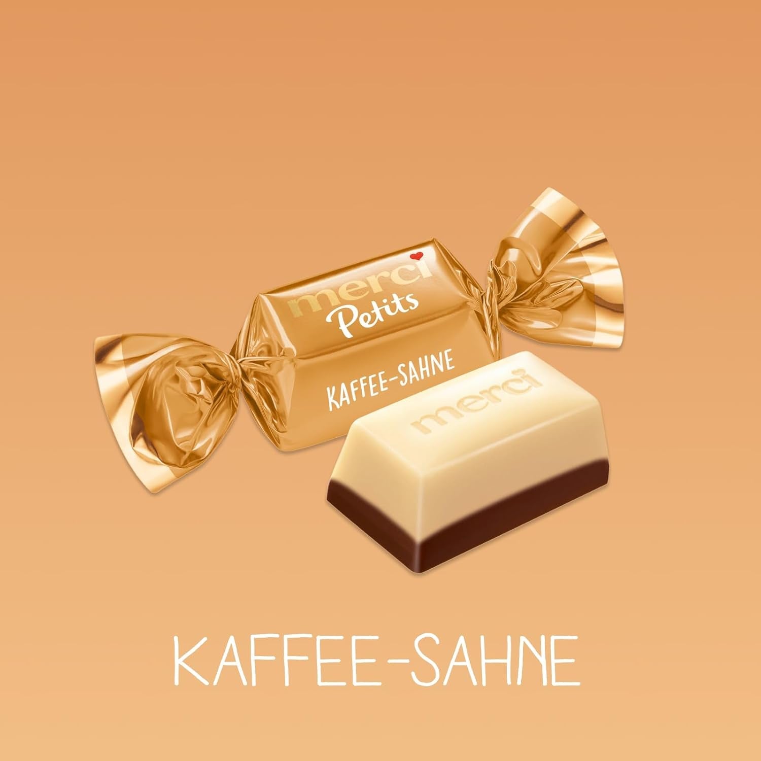 Merci Petits Coffee Cream - 12 x 125g - Piccole Praline di Cioccolato Bianco su Finissimo Cioccolato con Crema al Caffè - Praline di Cioccolato Confezionate Singolarmente