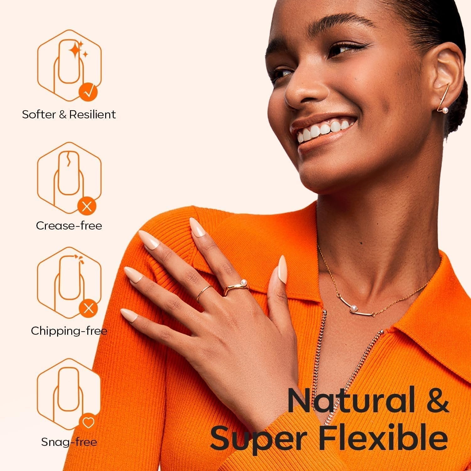 Modelones Nail Tips 216 pezzi - Set di punte per unghie a copertura totale, Set di punte in gel morbido, Punte per unghie in resina PMMA pre-lucidatura, Colla fai-da-te su unghie artificiali, Mandorle corte XS