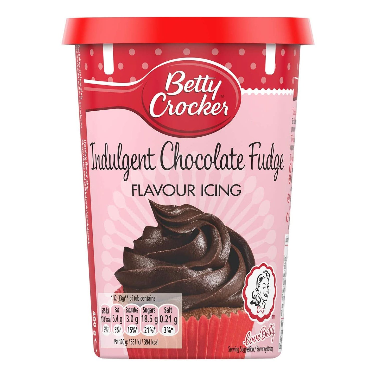 Betty Crocker, Glassa per torta al cioccolato e caramello, Glasse da 400 grammi e Decor Naty Shop