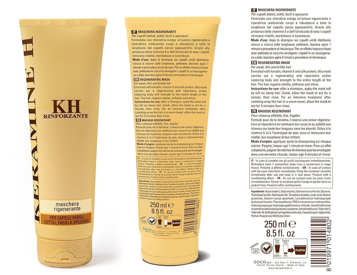 Maschera rigenerante - 250 ml, 21 Maschera per capelli Naty Shop