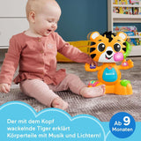Fisher-Price Beat Bande Lern & Tanz Tiger Justin Giocattolo educativo per neonati e bambini con suoni e luci per bambini da 9 mesi in su, edizione tedesca, HYL31 Giocattoli per bambini Naty Shop