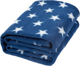 DREAMSCENE comoda coperta soffice coperta in pile - coperta da soggiorno calda invernale morbida, coperta per divano, coperta per divano, morbida coperta per bambini, soggiorno e morbide coperte 120X150 cm, coperta per divano stelle grigie Letti e coperte Besuche den DREAMSCENE-Store Blu 120 X 150 cm