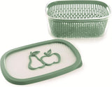 Sega per conservare sapore frutta, plastica, verde, 4 LT - rettangolare Scatole conservazione alimenti Naty Shop