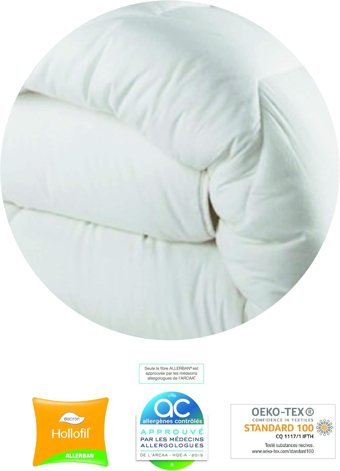 Blanrève Cthalvd011420 Copripiumino Hollofil Allerban caldo cotone bianco 140 X 200 cm Piumini e trapunte Naty Shop