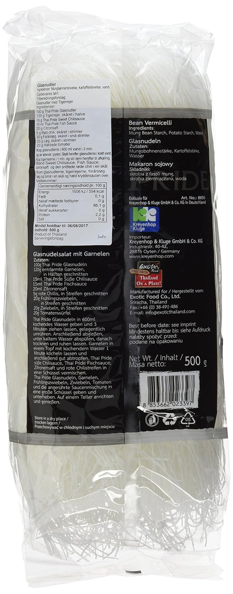 Tagliatelle di vetro, fagioli mung, vermicelli (500 g)