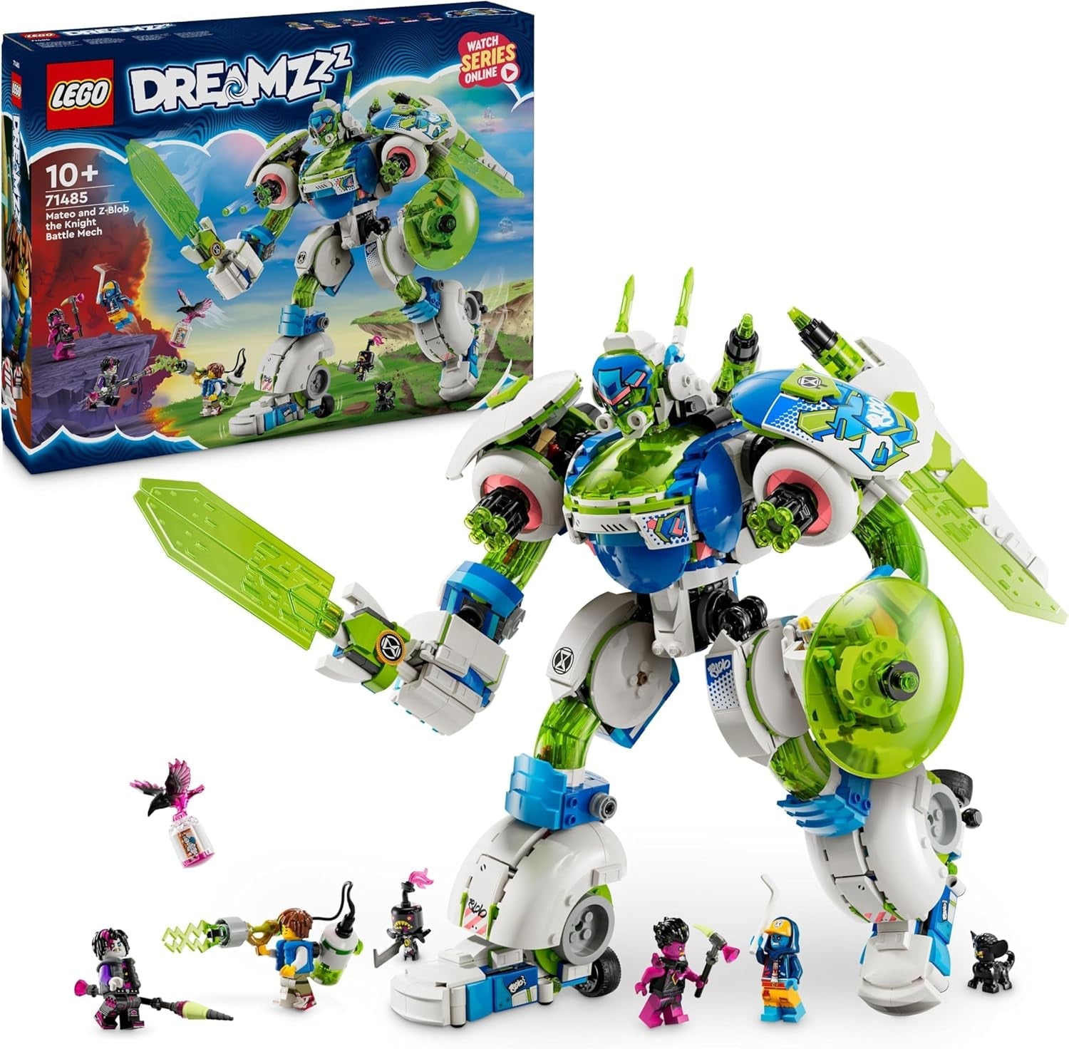 LEGO Dreamzzz 3-in-1 Mateo e Z-Blob Il Cavaliere Mech Set da gioco con mattoncini per ragazzi e ragazze di 10 anni Regalo per bambini Set fantasy Giocattolo di avventura robot a 3 vie 71485 Set da costruzione Beuche den LEGO-Store Titolo predefinito