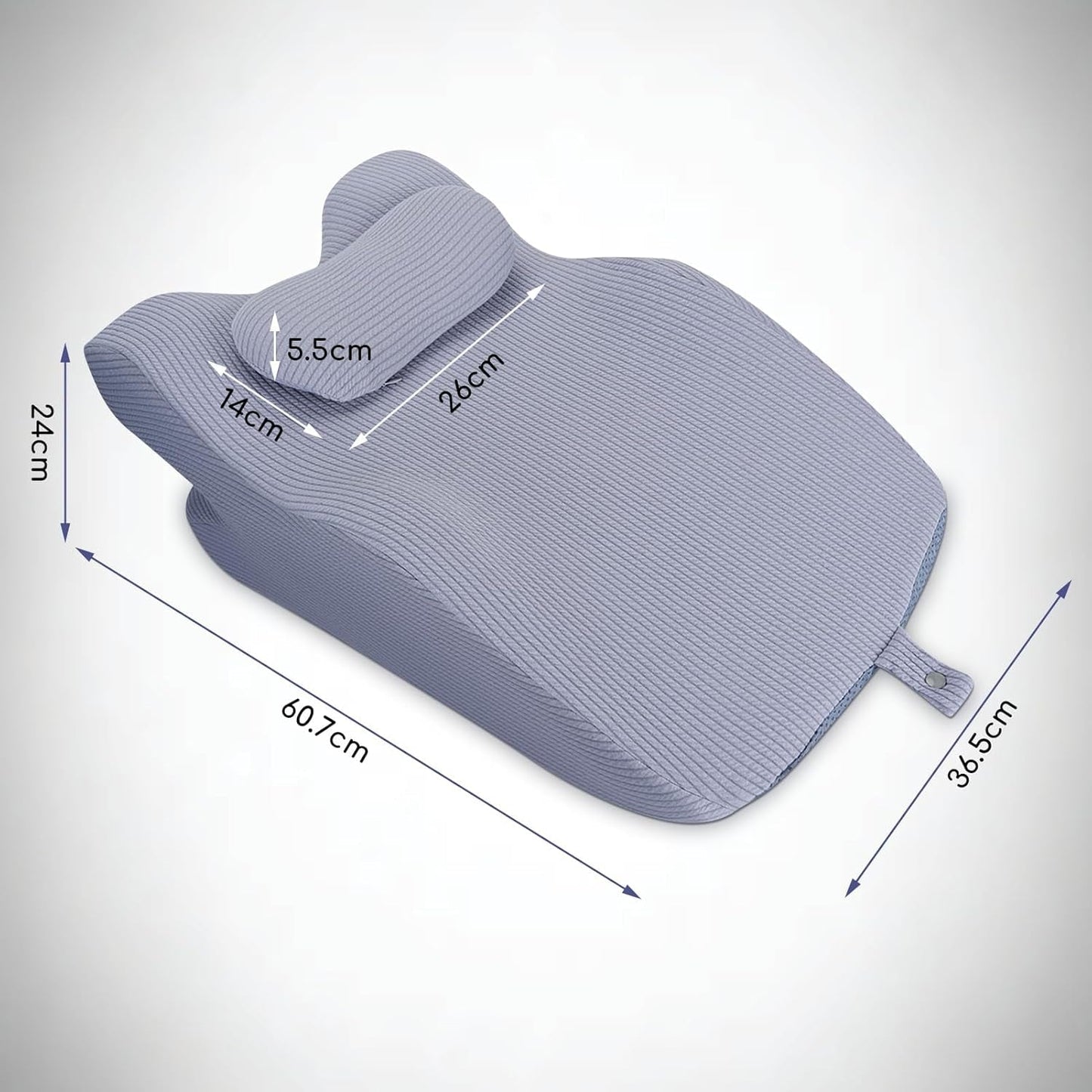 Cuscino da lettura per letto e divano, Cuscino in piuma, Cuscino da letto in memory foam, Cuscino per dormire sul fianco, Cuscino ergonomico per il supporto della schiena per leggere e guardare la TV