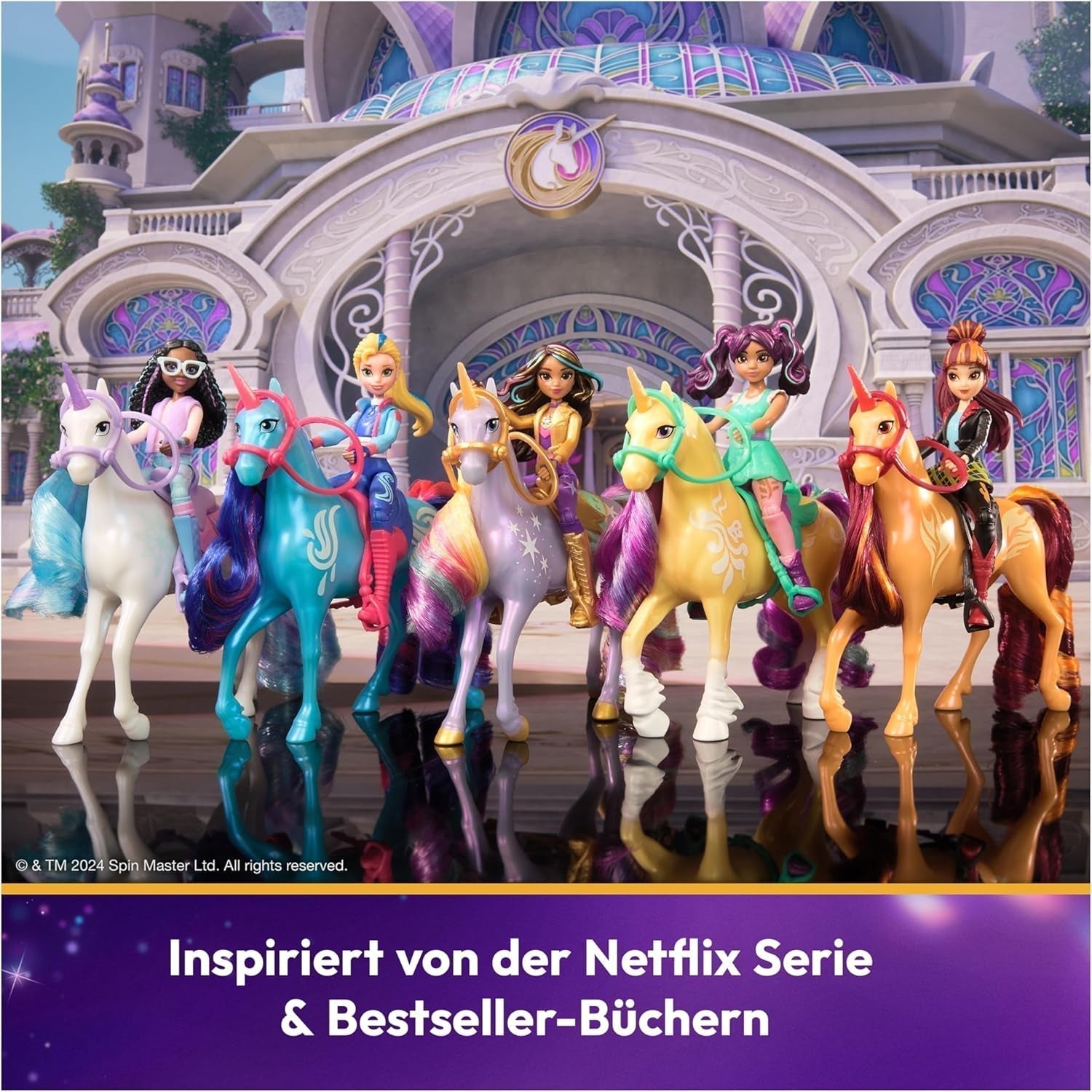 Unicorn Academy AVA e Unicorn Leaf Set - Personaggi originali alti circa 12 cm della popolare serie Netflix Con due accessori e spazzole per capelli Per giochi di ruolo fantasiosi, per bambini dai 4 anni in su Action figures Naty Shop