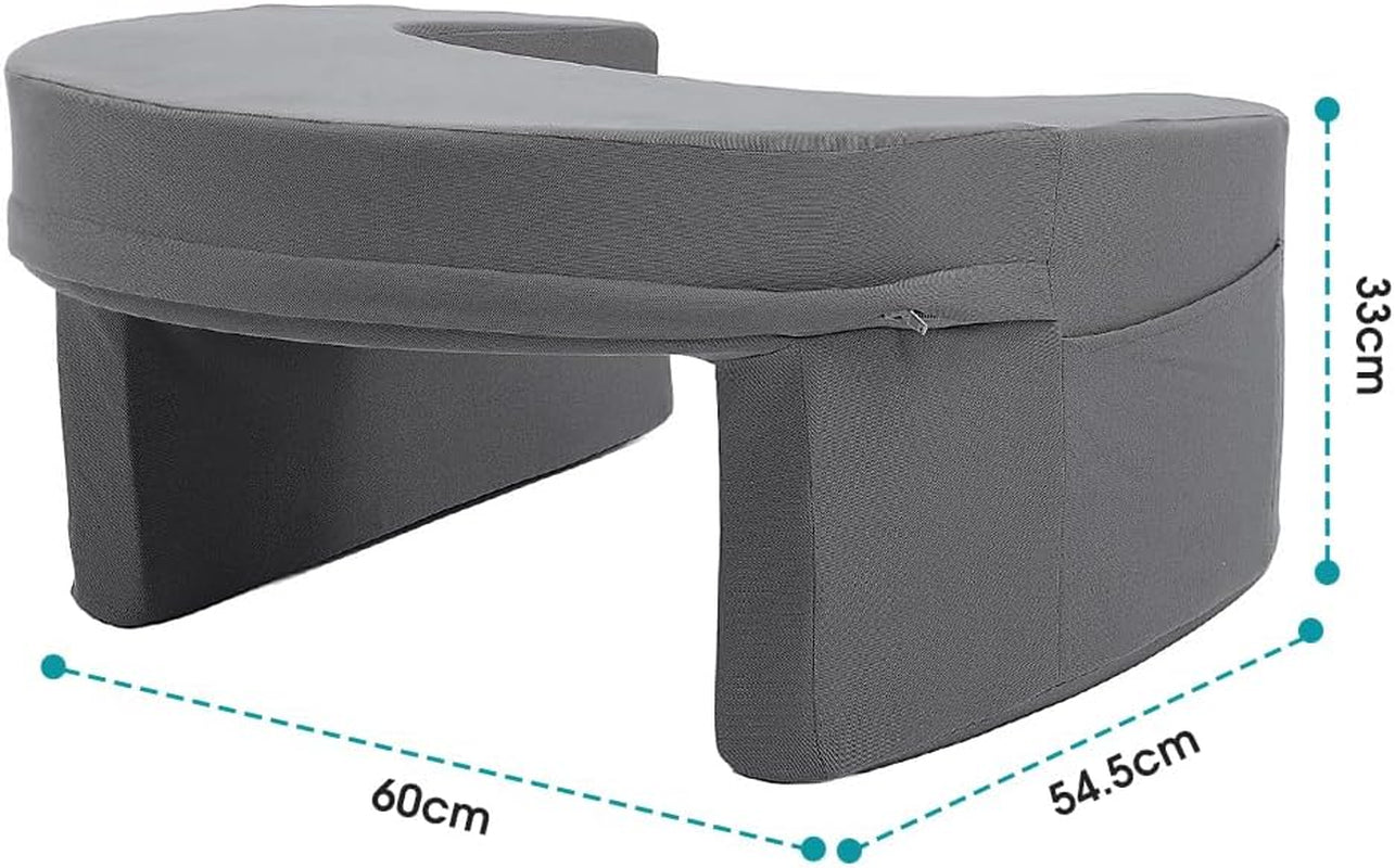 Cuscino da lettura per letto e divano, Cuscino da gioco, Cuscino da gioco per laptop, Cuscino da gioco con braccioli e tasca laterale, per adulti che giocano, leggono, guardano la TV, giocano sul divano