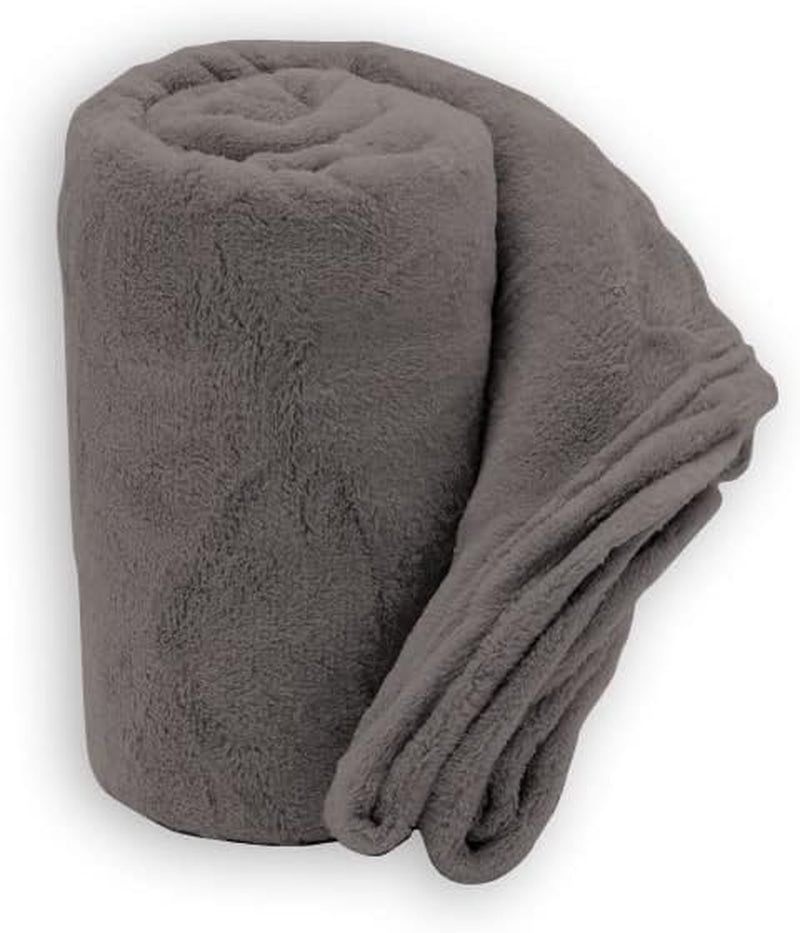 Coperta morbida | Plaid | Tocco morbido | 130 X 160 cm | Cipria Trapunte e Trapunte Naty Shop Taupe 210X240