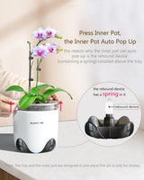Vaso da fiori per orchidee con fori di drenaggio per trapianto, eccellente circolazione dell'aria, 2 pezzi, plastica a doppio strato, fioriera per orchidee in ceramica, vaso da fiori per orchidee trasparente, decorativo