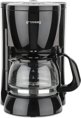 Caffettiera a filtro grosso con caraffa in vetro KA 12.17 | 0,6 litri per 4 tazze di caffè | 600 watt | Nero - Acciaio inossidabile