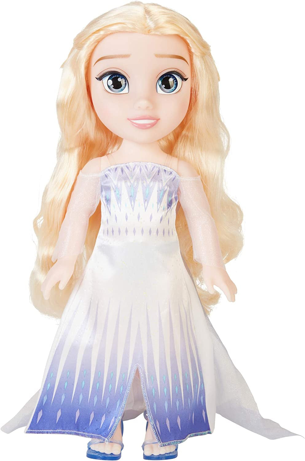 Disney Frozen 2 Elsa Doll - Bambola snodabile alta 35 cm con abito alla moda iconico e capelli lunghi e fluenti per un divertimento extra, per ragazze dai 3 anni in su, 214894