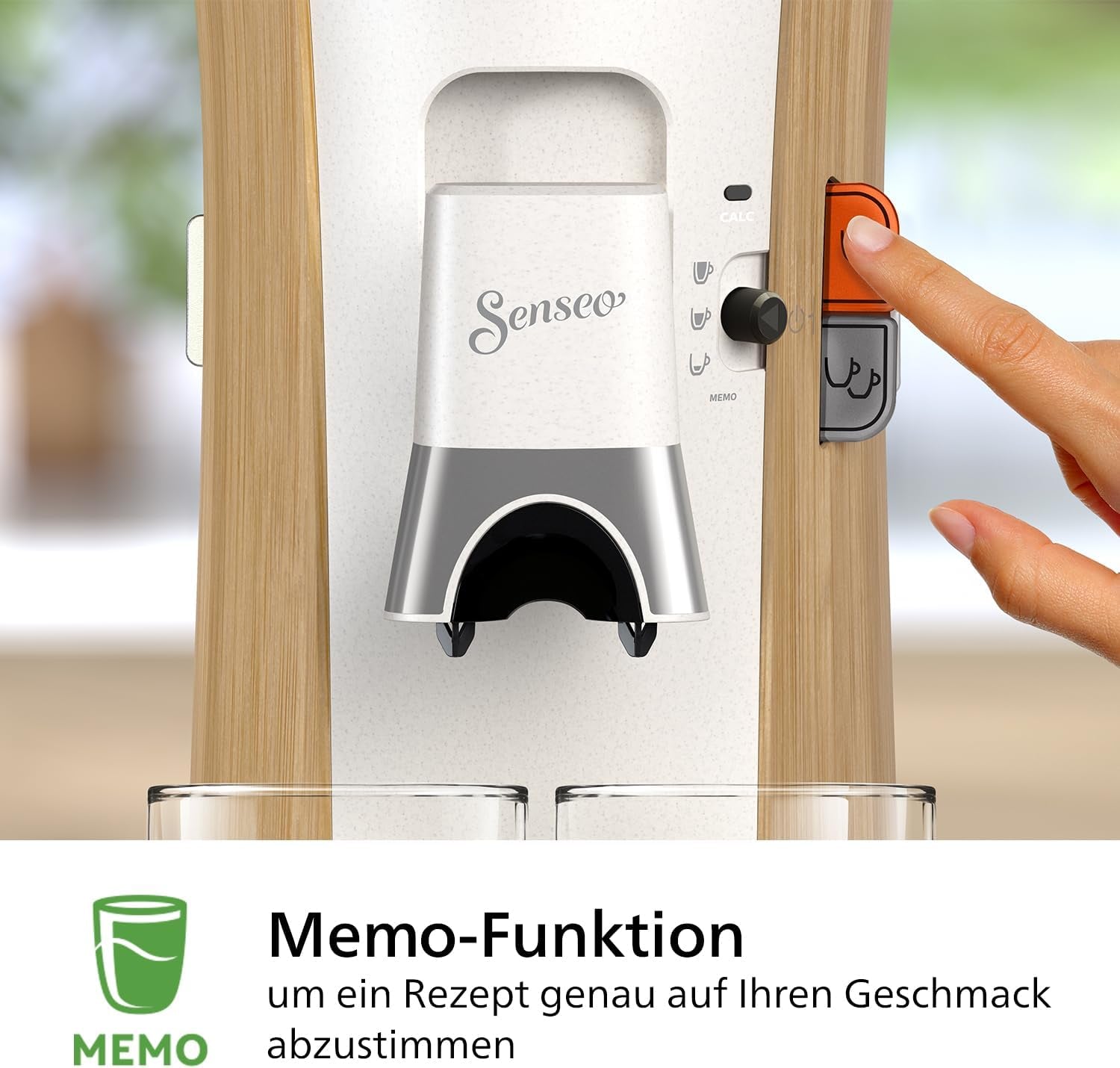 Macchina per caffè espresso con capsule PHILIPS Senseo Select - Intensity Plus, con funzione Memo per 3 specialità di caffè, Crema Plus, prodotto ecologico, alta qualità, bianco seta (CSA240/05)