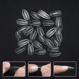 Tipi di unghie, 500 punte per unghie finte acriliche artificiali con scatola di immagazzinaggio per saloni di bellezza e nail art fai da te per la casa, 10 dimensioni