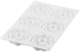 Silikomart, Forma Corona di Tartufo in Silicone Ø 8,2 x H 2,9 cm, 6 cavità, 90 ml Cucina Naty Shop