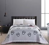 Decoking 32350 Copriletto 220X240 Cm Copriletto double face in microfibra di facile manutenzione Beige Marrone chiaro Marrone cacao Grigio Acciaio Antracite Grafite Nero Bianco Rosa Gatti Invasione di gatti Letti e Coperte Beuche den DecoKing-Store