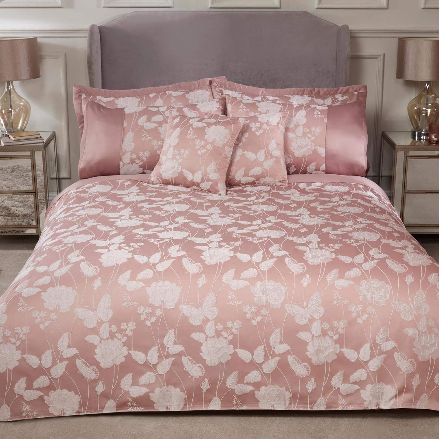 Piumino super king size Butterfly Meadow 100% poliestere Blu navy Naty Acquista piumini super king rosa cipria