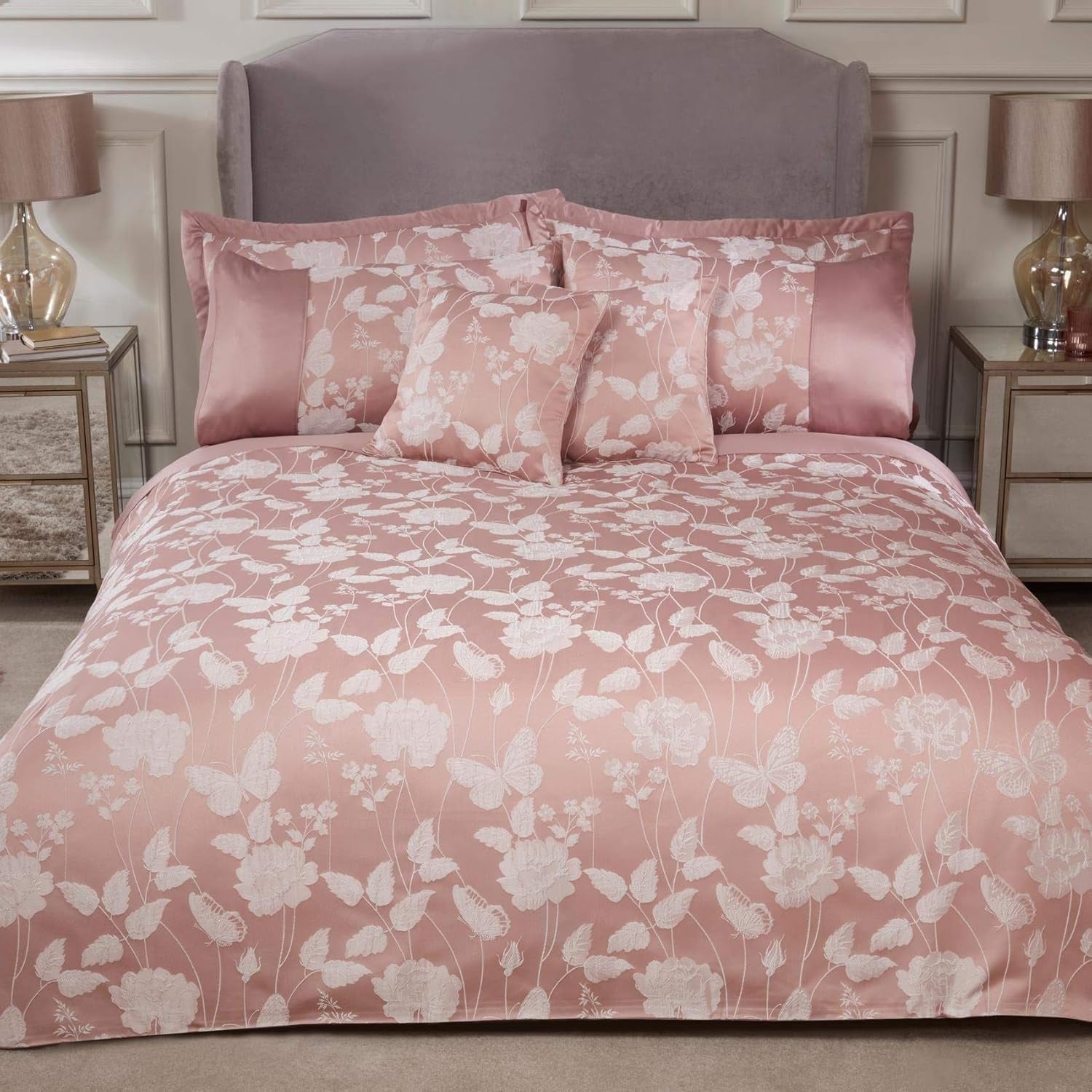 Piumino super king size Butterfly Meadow 100% poliestere Blu navy Naty Acquista piumini super king rosa cipria