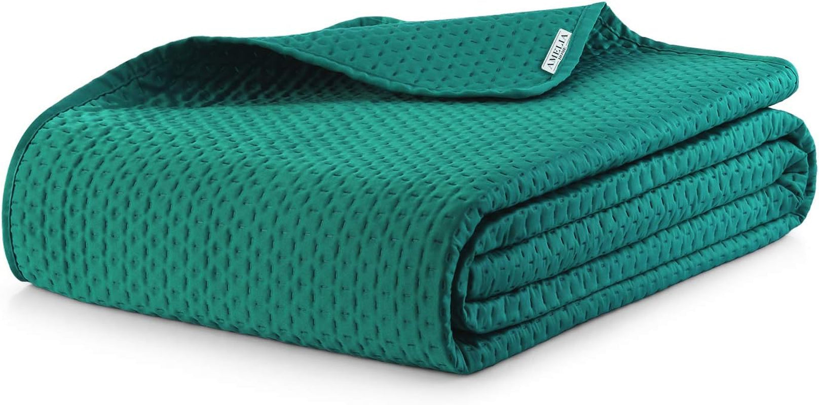 Ameliahome copriletto 200X220 Cm verde scuro copriletto due lati in rilievo Raso Opaco Carmen Letti e Coperte Besuche den AmeliaHome-Store