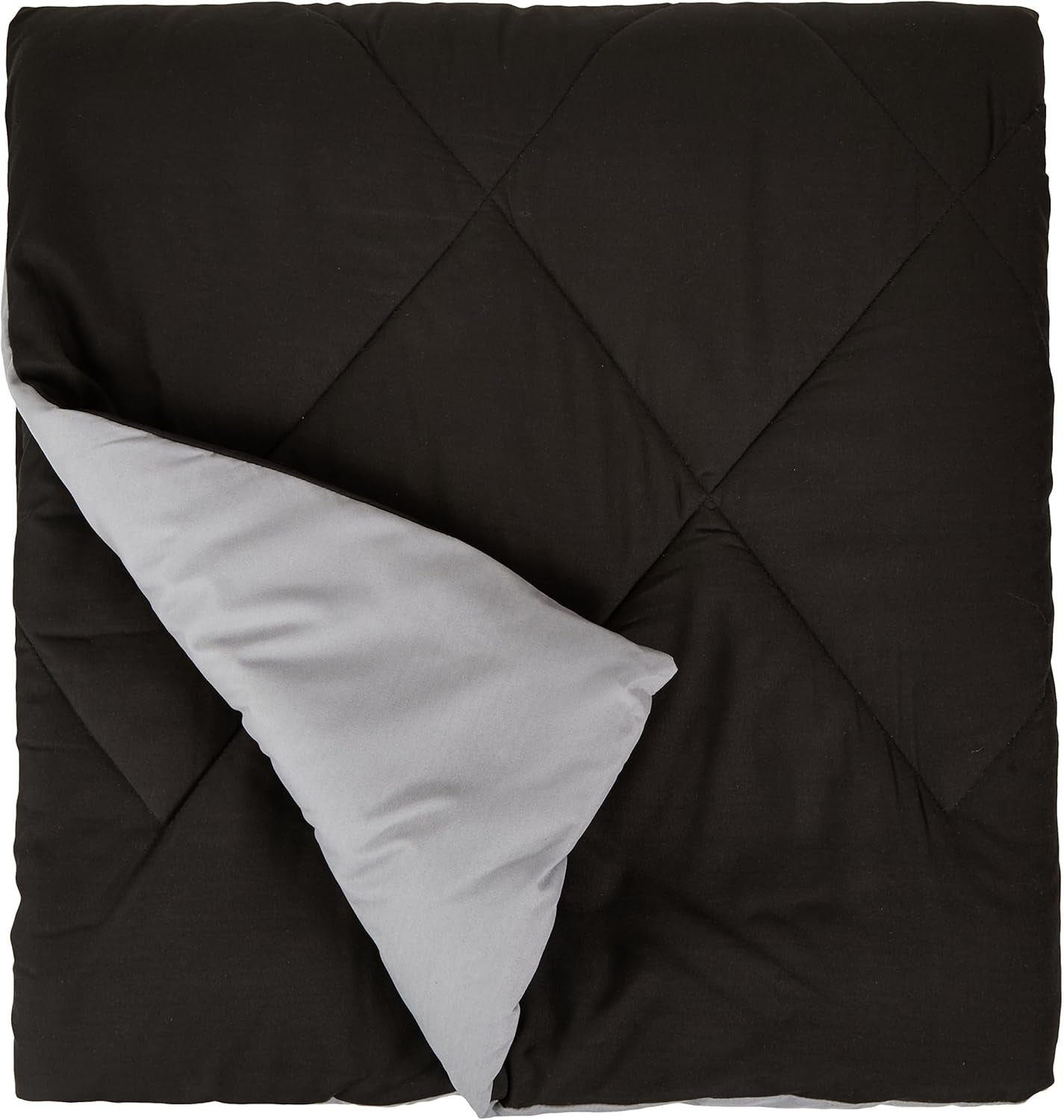 Copripiumino Amazon Basics in microfibra, utilizzabile su entrambi i lati, 220 X 240 Cm, grigio/nero Piumini e trapunte Naty Shop