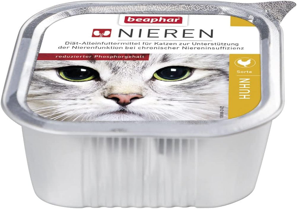 BEAPHAR - Dieta renale con pollo - Alimento completo per gatti con insufficienza renale cronica - Per supportare la funzionalità renale - 100 g