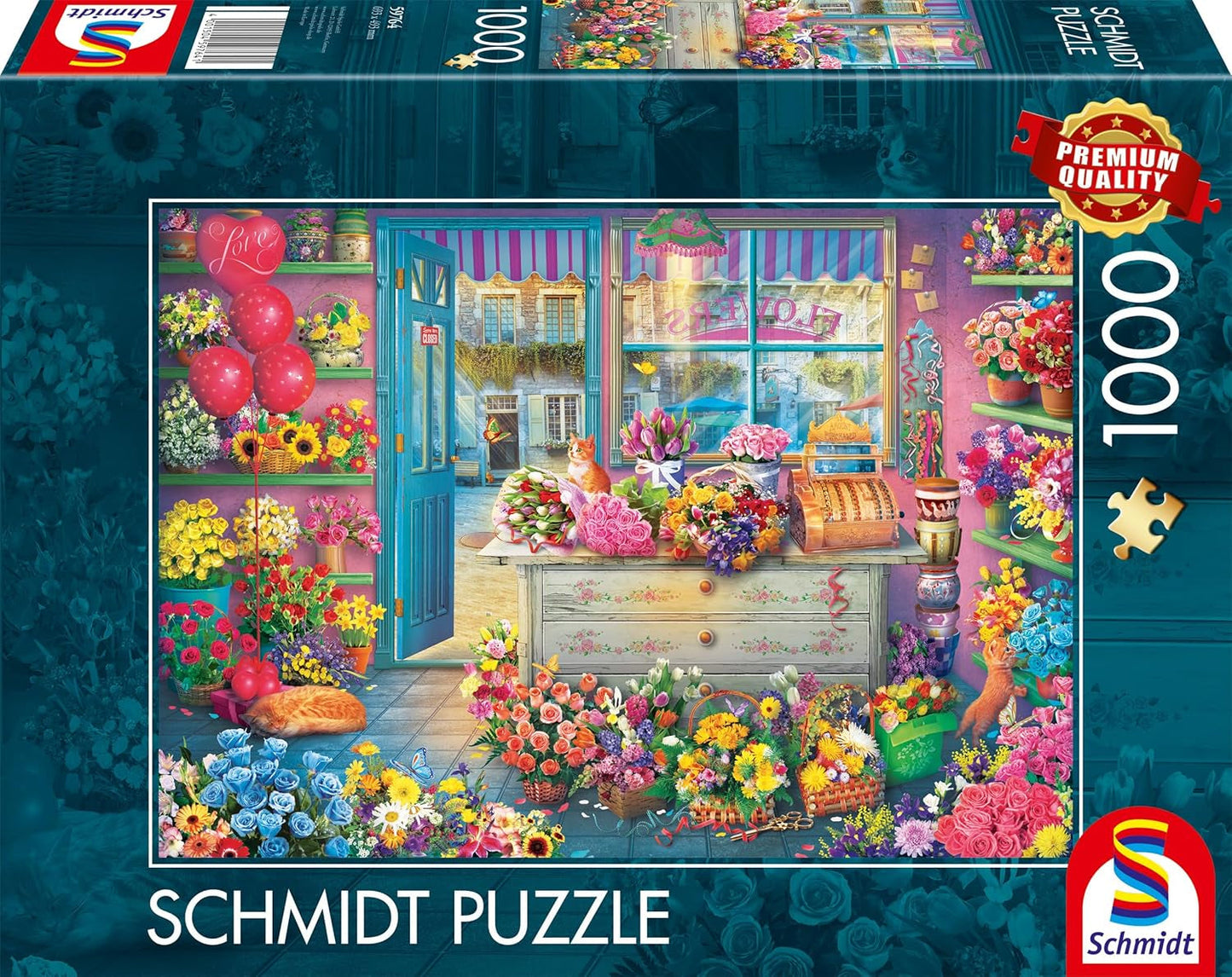 Schmidt Spiele 59764 Colorful Flower Shop Puzzle da 1000 pezzi Naty Shop Titolo predefinito