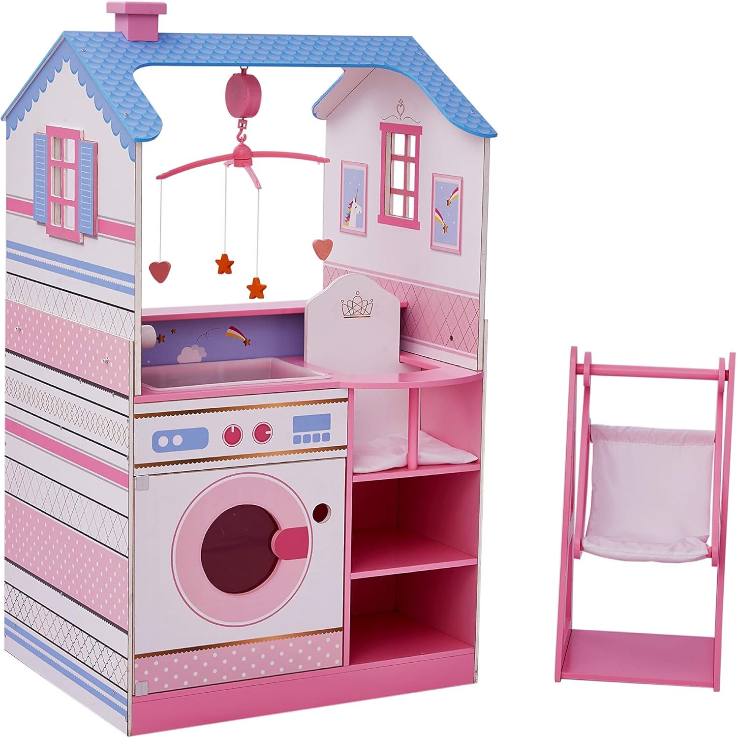 Olivia's Little World Teamson Kids Bambole in legno, 45 cm, doppia faccia, per bambini TD-11460W