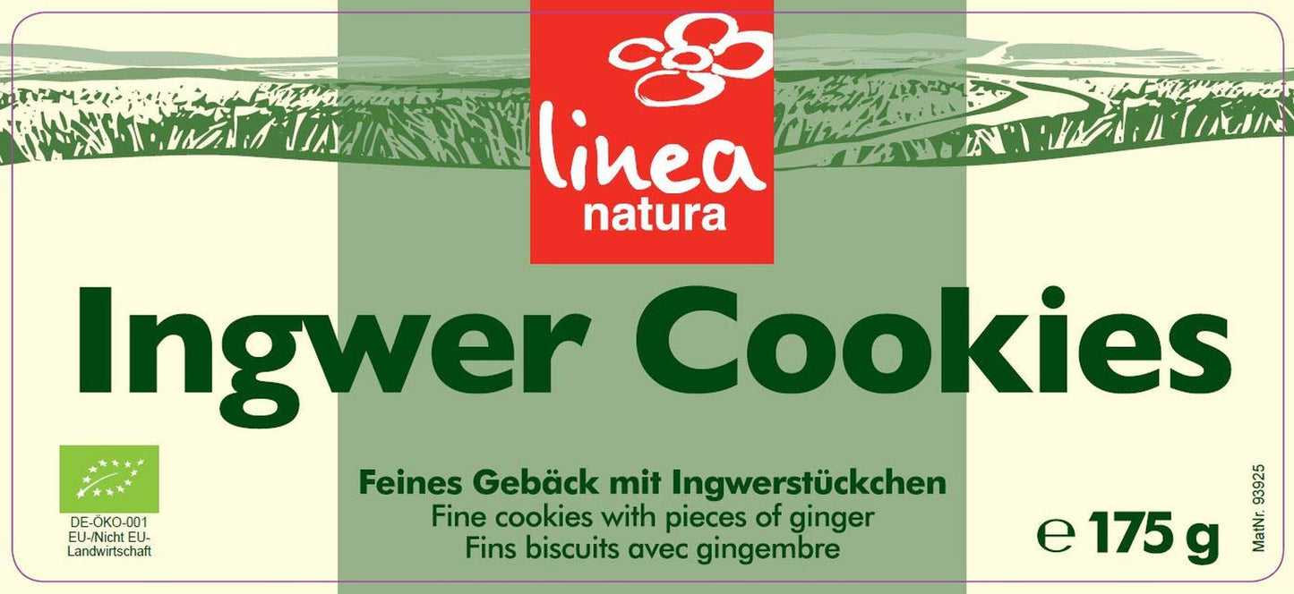 Biscotti allo zenzero biologici, confezione da 6 (6 x 175 g)