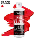 Colorante alimentare - Colorante alimentare liquido altamente concentrato per torte, prodotti da forno, uova di Pasqua, bevande - Colorante alimentare senza zucchero per fondente, glassa, slime, decorazione di torte (Red Velvet, 236 ml)