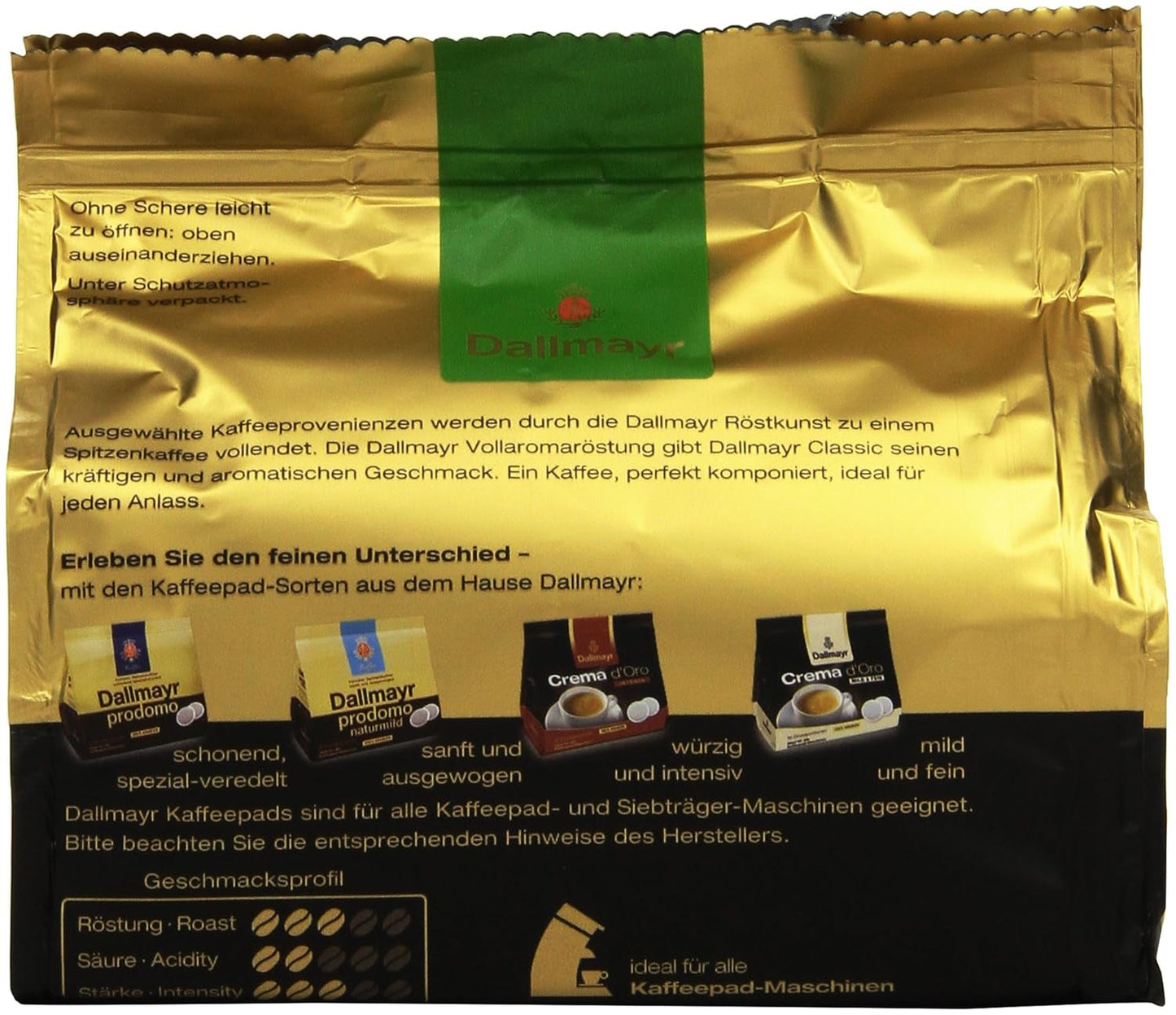 Kaffee Classic Kaffeepads 16 + 2, confezione da 5 (5 x 124 g)
