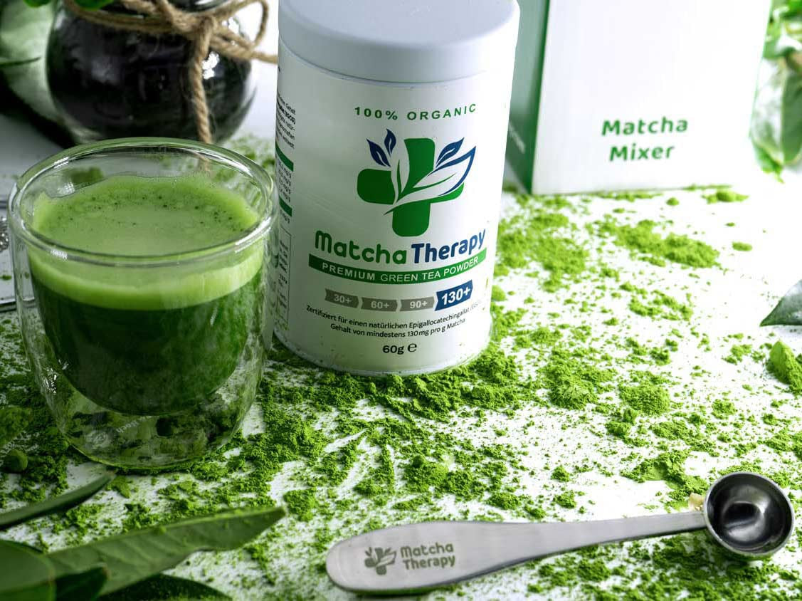 Terapia Matcha 30+ | Polvere di tè matcha biologico | 60 g| Con un contenuto verificato di almeno 30 mg/g di catechina EGCG | Supporta il sistema immunitario e i livelli di energia | Qualità cerimoniale | Tè verde dal Giappone