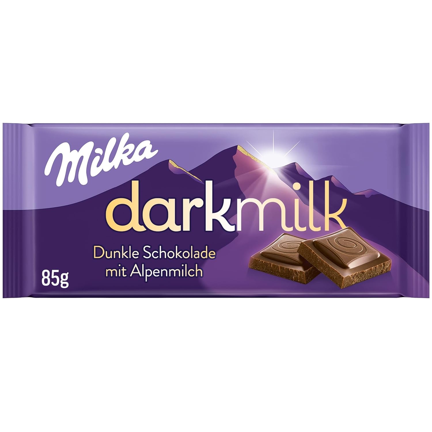 Milka Black Milk – Cioccolato fondente alpino con ripieno cremoso al latte e torrone – 85g (confezione da 5)