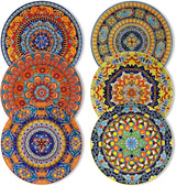 Set piatti piani per 6 persone, set piatti vancasso KRVI per 6 persone, set piatti Ø 27 cm, lavabili in lavastoviglie e adatti al microonde, piatti pasta, piatti colazione, piatti torta