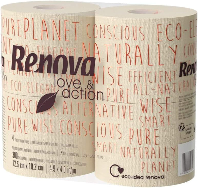 Carta igienica Renova Eco Love & Action, 4 pezzi