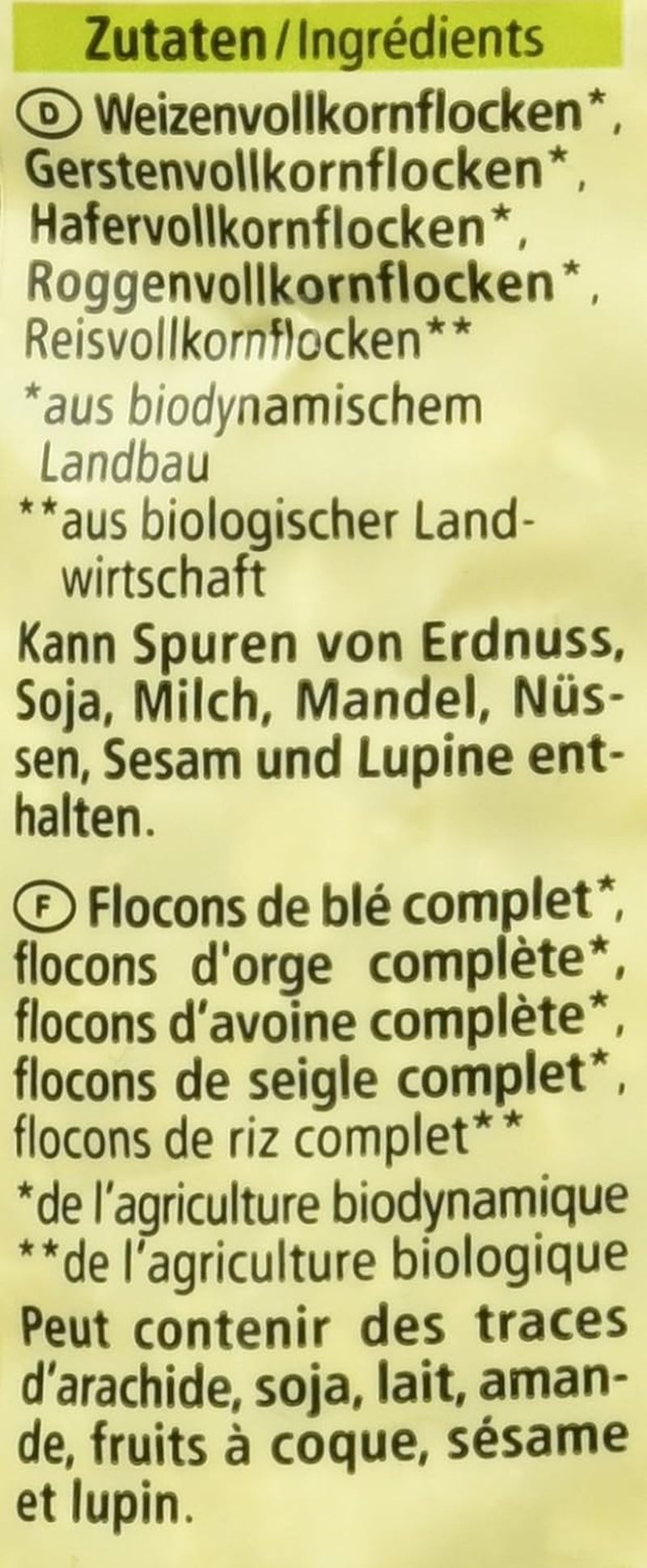 Bio 5-Kornflocken, 500G Cereali Naty Shop