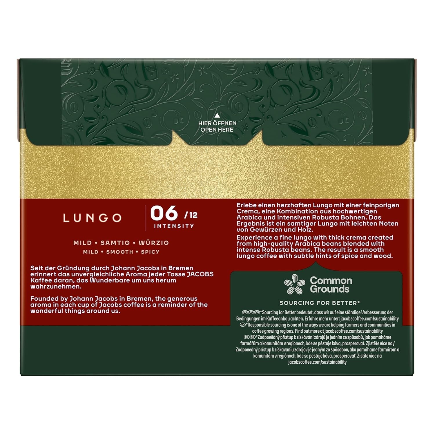 Jacobs Kaffeekapseln Lungo Classico, Megapack XXL, Intensität 6/12, 5 x 40 Getränke, Nespresso* compatibile Kaffee Kapseln, 200 Kapseln