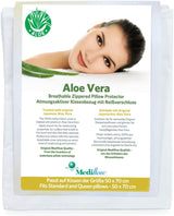 Federa per cuscino Mediflow aloe vera, proteggi cuscino, cotone, bianco, 40 X 80 cm Naty Shop cuscini standard 50 X 70 cm