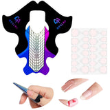 ® 100 Sagome per Unghie e 1 Foglio da 24 Dischi Adesivi Trasparenti per Unghie, Sagome per Estensione Unghie, Sagome Autoadesive per Estensione Unghie in Gel, Accessori per Unghie Artificiali