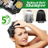 Shampoo colorante per capelli neri istantaneo con ingredienti naturali, tintura per capelli neri semipermanente, facile da usare, a lunga durata, ingredienti naturali (10 pezzi, nero) Naty Shop Tinture per capelli