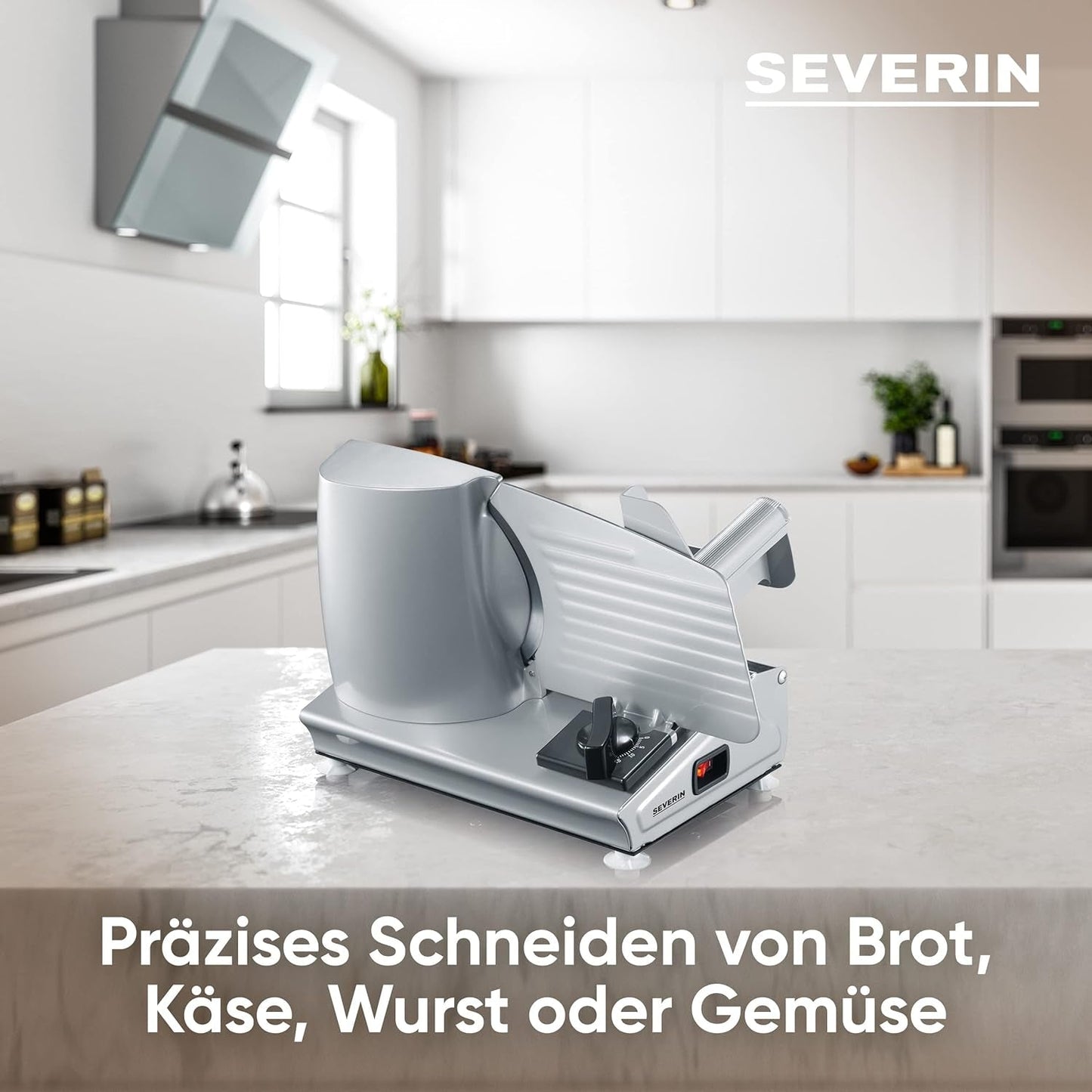 SEVERIN Affettatrice multifunzionale per pane, salsicce o formaggio grattugiato e affettatrici Naty Shop