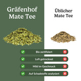 Tè Yerba Mate biologico L'originale tè Mate sfuso da 1 kg Alto contenuto di caffeina Non tostato Essiccato all'aria Testato in laboratorio Foglie di Mate Confezionato in Germania Qualità Premium Gräfenhof