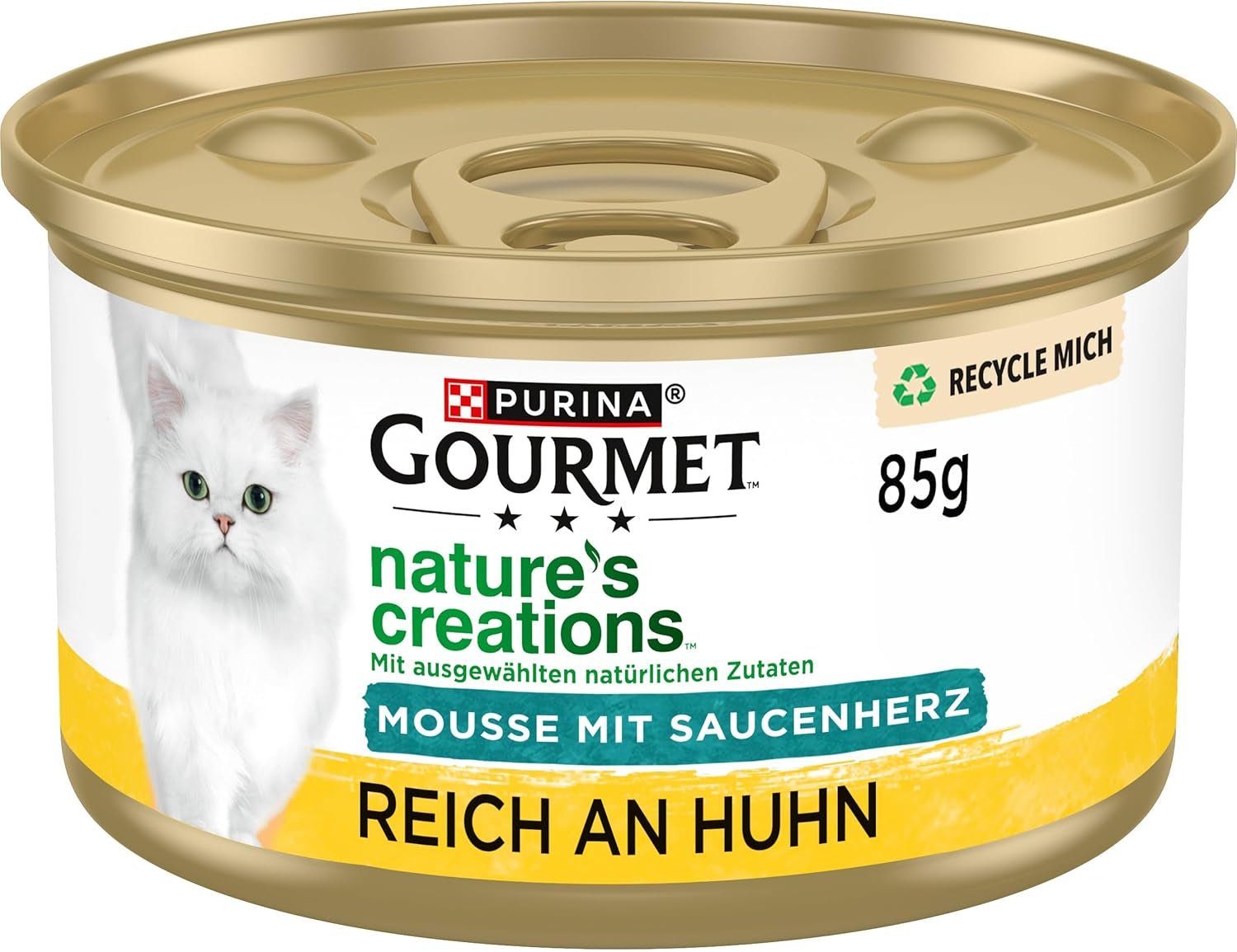Gourmet Nature's Creations Heart Sauce Mousse Cibo umido per gatti, ricco di pollo, confezione da 12 (12 x 85 g)