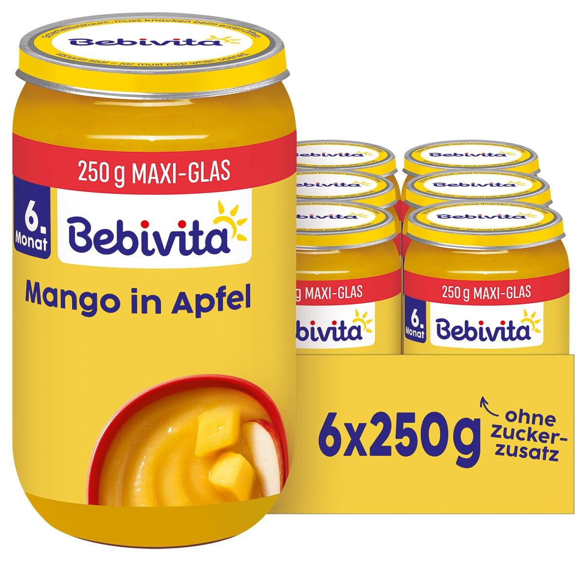 Mango in salsa di mele, 250 g, conf. da 6 (6x250 g)