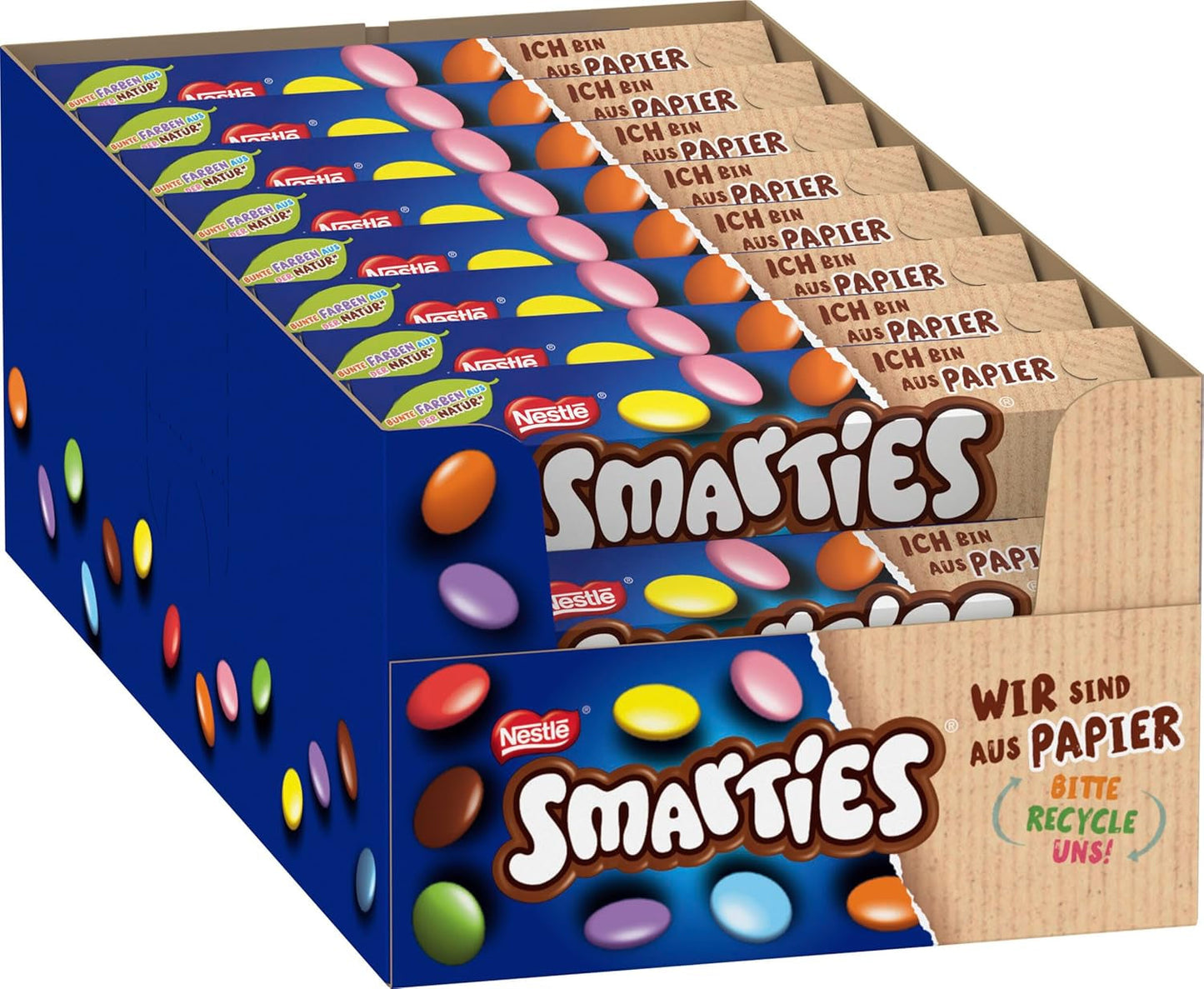 Nestlé SMARTIES Mini, lenticchie piccole con cioccolato al latte, confezionate singolarmente, confezione da 16 (16 x 187 g)
