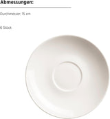 MÄSER 934105 Serie Belmira, Servizio da caffè Classico per 6, Servizio da caffè da 18 pezzi, Senza tempo, Elegante, Delicato, Porcellana, Bianco