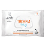 Bionike Triderm Baby Salviettine Umidificate per Pelli Secche e Sensibili Effetto Lenitivo e Rassodante Protegge e Idrata 72 Salviette