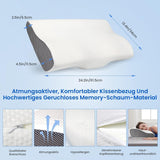 PHYSEN Cuscino ortopedico Cuscino per il collo, Cuscino di supporto per il collo, Cuscino in memory foam, Cuscino ergonomico per il dolore al collo Cuscino per dormire Cuscino antirussamento per fianchi, schiena e addome (62 * 34 * 11 6,5 cm) Cuscini ortopedici cervicali Naty Shop