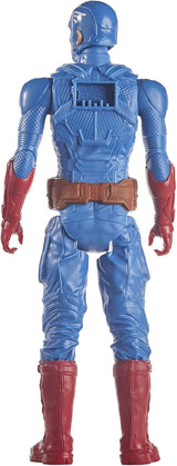 Marvel Avengers Titan Hero Series Blast Gear Captain America Action Figure Giocattolo grande da 30 cm per 4+ anni Action Figure blu Naty Shop